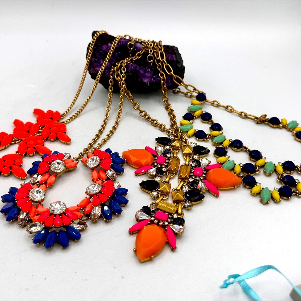 Bold Bright festival necklaces bundle of 4 neon